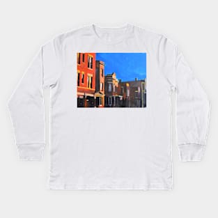 Chicago Street, Illinois, USA Kids Long Sleeve T-Shirt